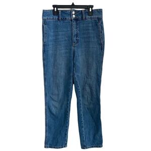 BDG Womens 26 Straight Leg Jeans High Rise Medium Blue Denim Urban Outfitters